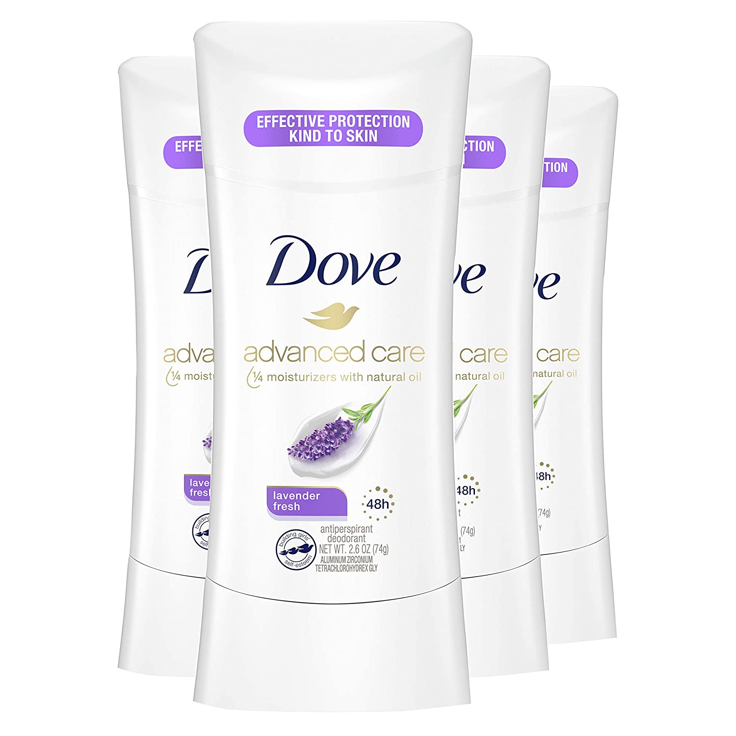 Dove Advanced Care Antiperspirant Deodorant Stick for Women, Lavender Fresh, for 48 Hour Protection And Soft And Comfortable Underarms, 2.6 Ounce (Pack of 4) - Image 1